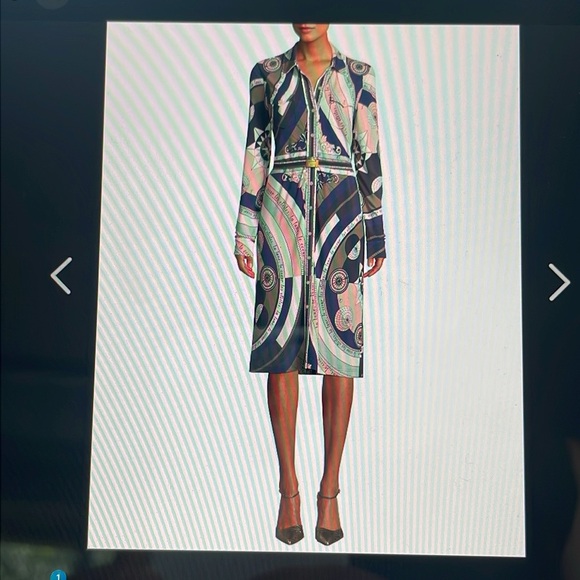 NWT - Tory Burch Crista Shirtdress - Navy Constellation -...
